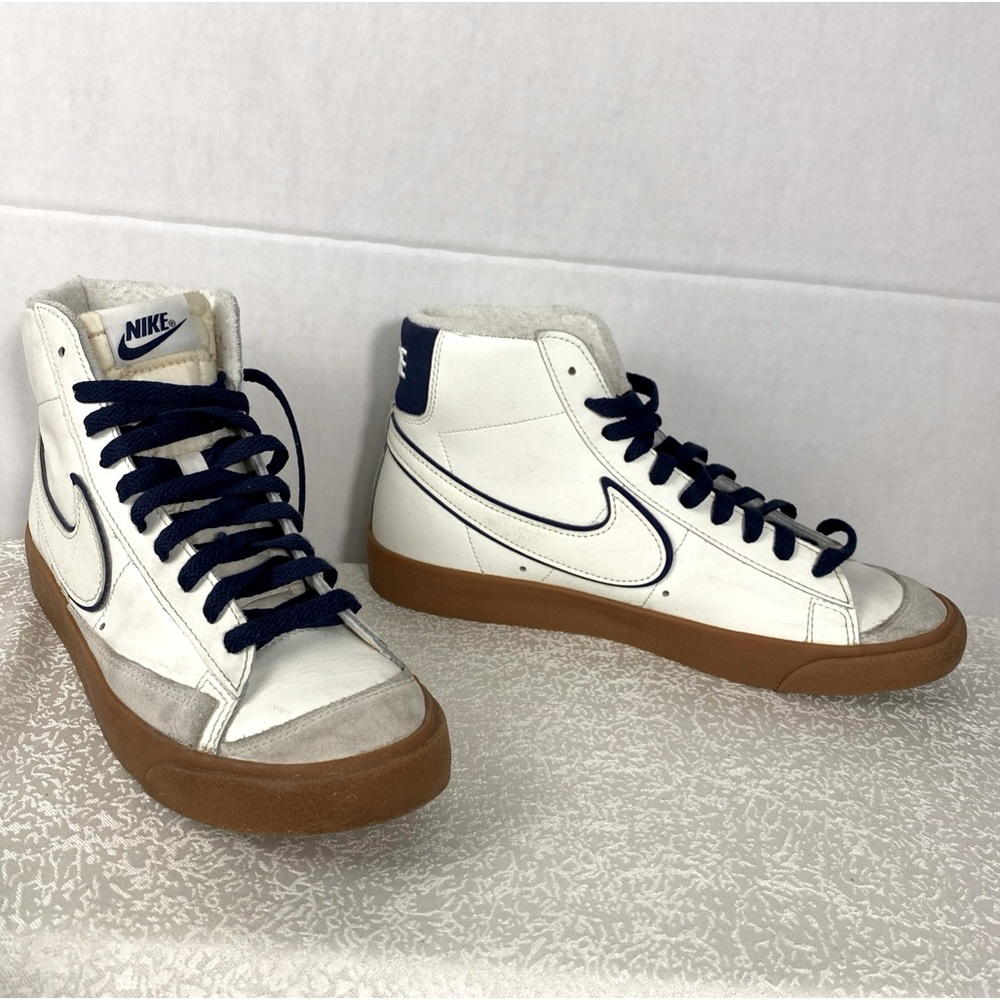 Nike Blazer Mid “77 Premium Sail Midnight Navy Gum Men Size 9 Sneakers